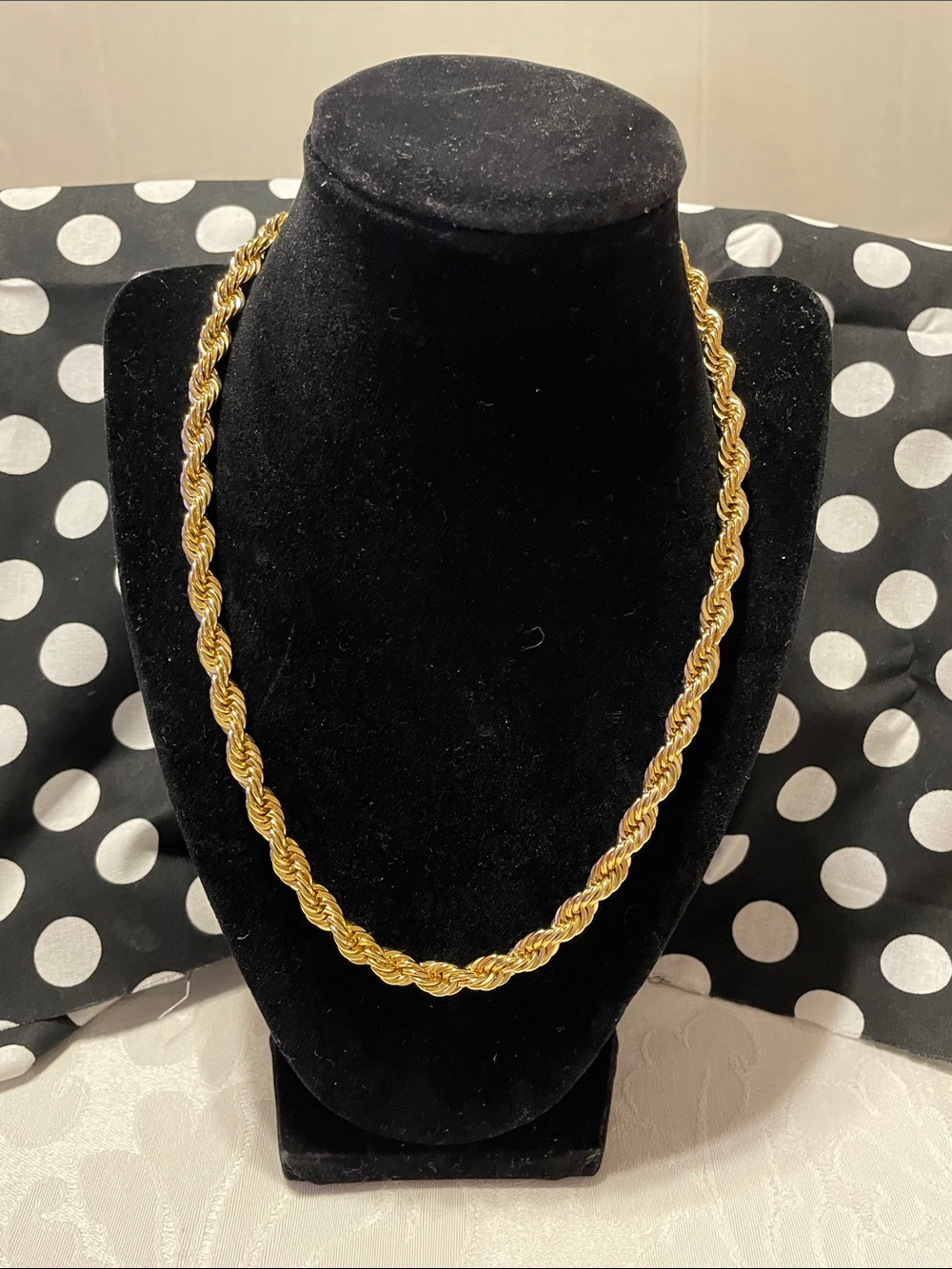 20” Gold tone Rope Chain Necklace
